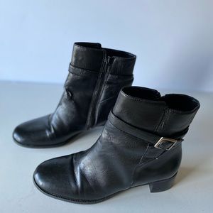 Naturalizer - Woman’s black faux leather moto ankle boots, Size: 7.5W